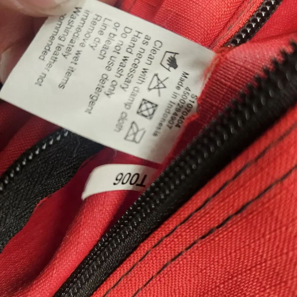 JANSPORT RED Fanny Pack Belt Buckle Bag 2-Zipper Pocket